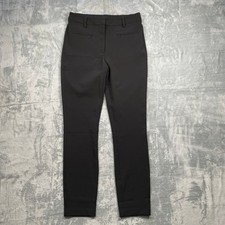 Tommy Hilfiger Women Black Flat Front Dress Pants Career Business Size 4