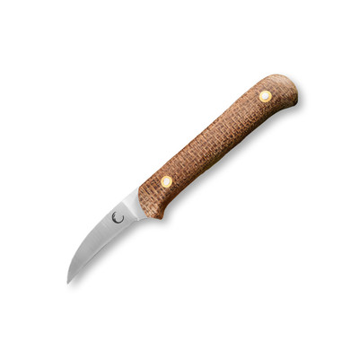 LT Wright Wild Harvest Chef Paul's Turning Knife AEB-L Brown Burlap Micarta