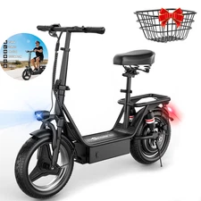 1000W 25mph Electric Scooter Foldable E-Scooter For Adult Urban Commuter W/ Seat