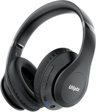 Uliptz Wireless Bluetooth Headphones, 65H Playtime, 6 EQ Standard, Black