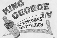 KING GEORGE IV Old Scotch Whisky - Antique Advertisement 1933