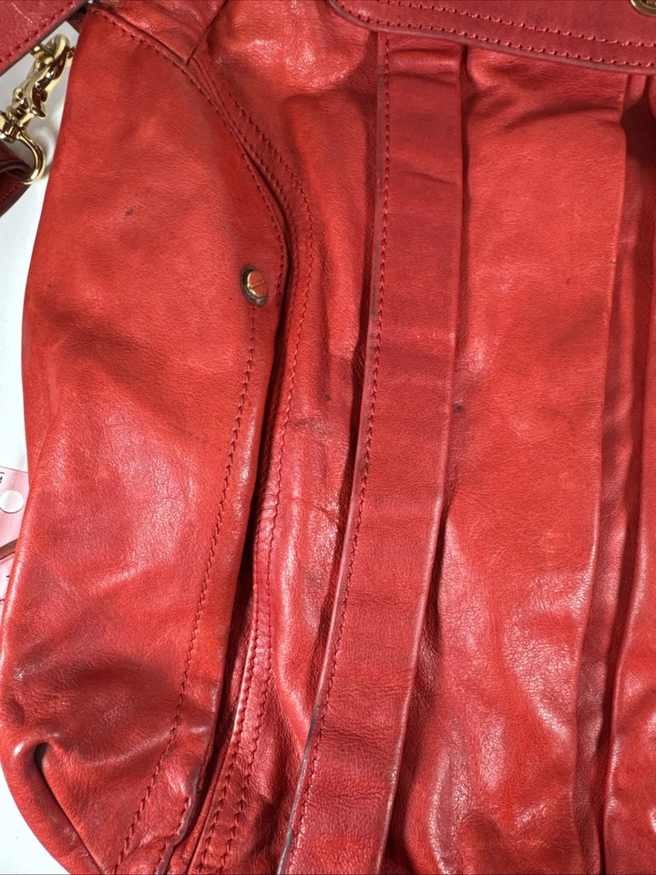 Bolso de mano Tory Burch de cuero naranja quemado detalles dorados correa extraíble XL Foto 4 de 4