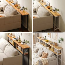 Slim Entrance Table Rectangle Side Console Long Exhibition Tables Shelf for Sofa