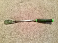 New Snap-on Tools USA Green 3/8" Drive Soft Grip Bent Flex Head Ratchet FHBF936A