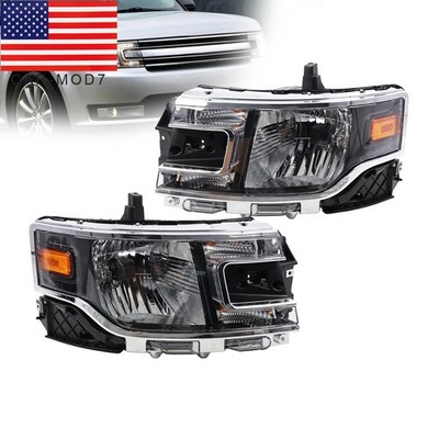 Pair Halogen Headlights For Ford Flex 2013-2019 w/ Bulb Left+Right DA8Z13008C