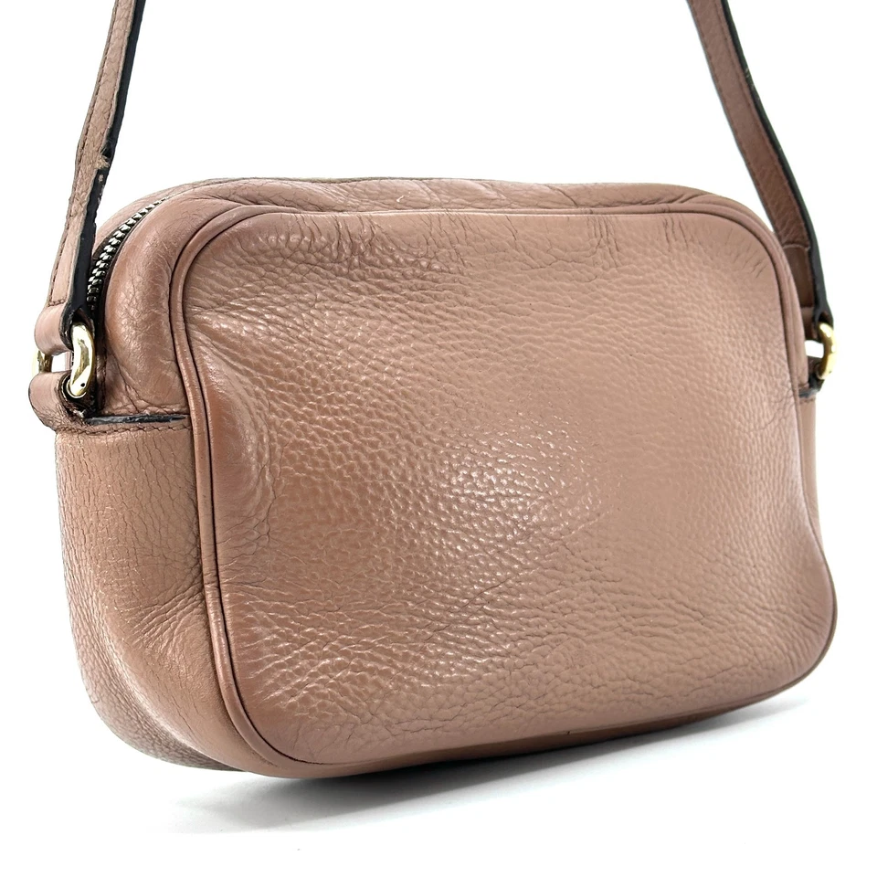 Gucci Soho Disco Leather Crossbody Shoulder Bag Brown Beige 308364 Authentic - Image 3 of 4