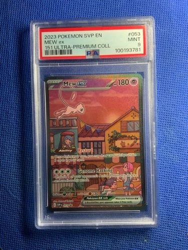 Pokemon Mew EX SVP 053 Scarlet & Violet 151 UPC Black Star Promo PSA 9