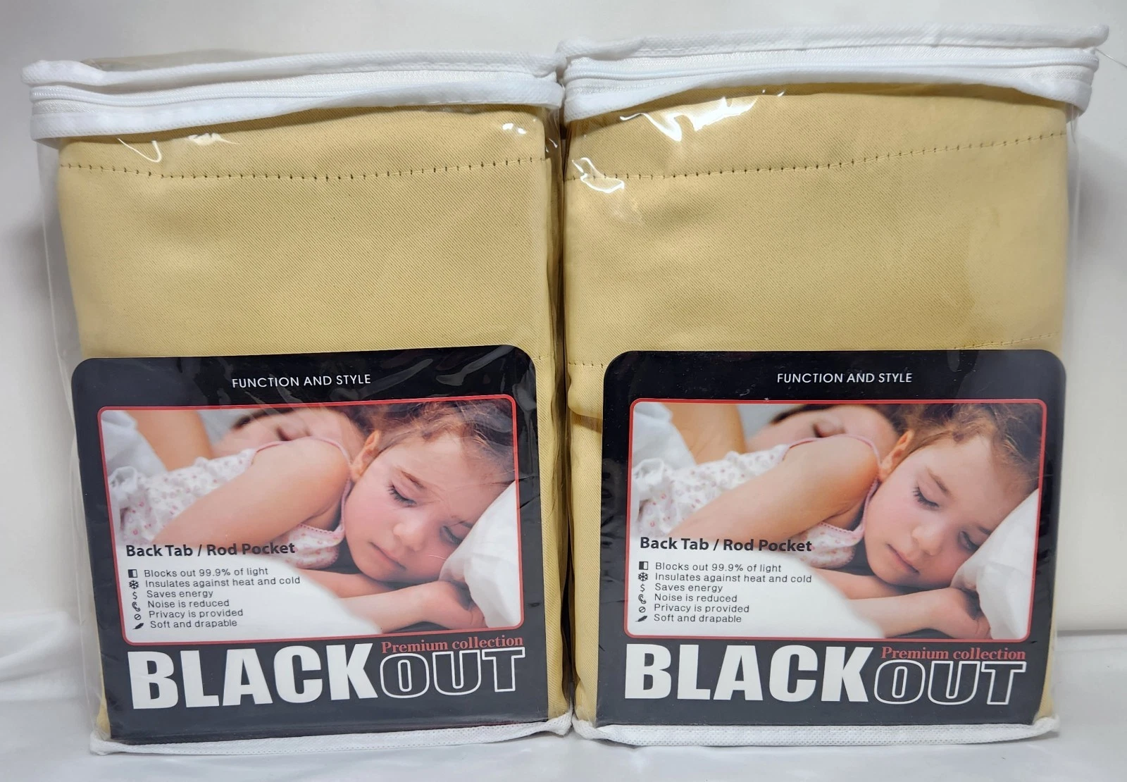 Premium Collection Beige/Tan Blackout Curtains (Set of 2) – New in Bag
Opens in a new window or tab