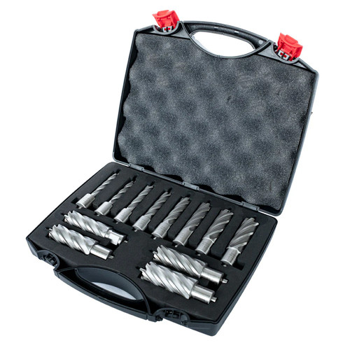Evolution 12pc 2 in. Depth Annular HSS Mag Drill Cutter Set 7/16 To 1-1/8 in. Wi - 第 1/2 張圖片