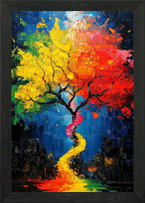 Dna Abstract Tree Framed Wall Art Poster Canvas Print Picture