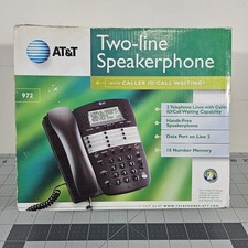 New AT T Two Line Speakerphone With Caller ID Waiting Telephone Model 972