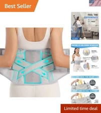 Back Brace for Pain Relief - Adjustable Support Belt for Active Adults