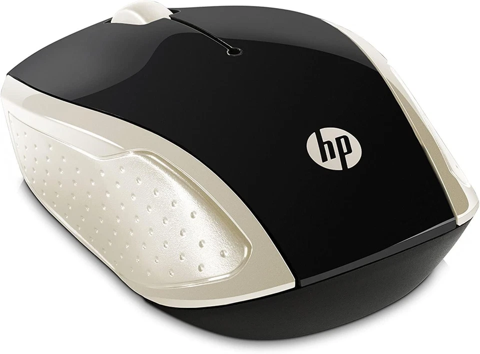 HP 200 Silk Gold 2.4 GHz USB Wireless Mouse with Red LED 1000 DPI Optical Sensor - Image 3 of 4