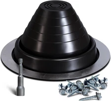 #3 EPDM Metal Roof Pipe Flashing Boot, Flexible Roof Jack Boot for Pipe OD 1/4"