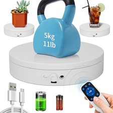 Motorized Rotating Display Stand Rotating Lazy Susan Electric Turntable for D...