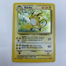 Raichu 14/102 Set Base Holo Rara Carta Pokemon TCG 1999 MP UNLIMITED