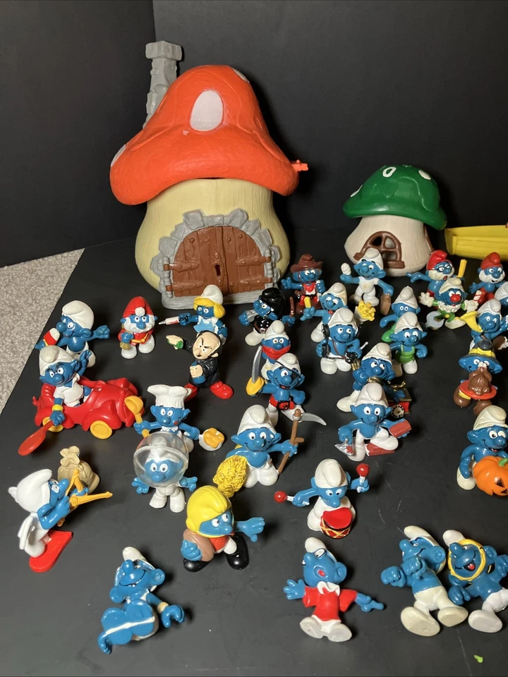 Massive Vintage lot of Schleich Peyo Smurfs Smurfs - Image 2 of 4