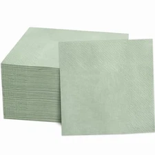  100-Count 2-Ply Sage Green Napkins Cocktail Napkins - Green Beverage Napkins 