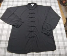 HongQing Long Sleeve Chef Sushi ? Top Shirt Long Sleeve Black Size XXXL