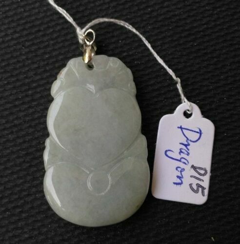 Chinese Zodiac - DRAGON Hand-carved Grade A Natural Jade Pendant - Picture 3 of 19