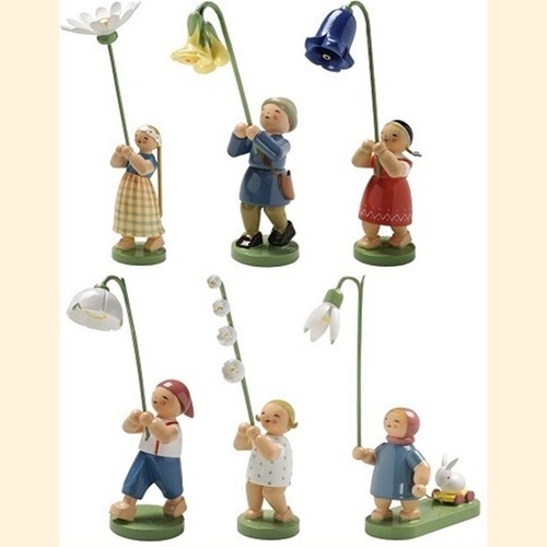 Wendt & Kühn Blumenkind Frühling Mädchen mit Glockenblume, 5248/3, Erzgebirge - Bild 3 von 3