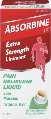 Absorbine Jr Liniment Extra Strength Pain Reliving Liquid 60 ml, Arthritis