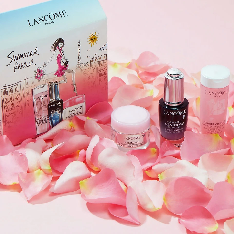 Lancome Summer спасения значение подарочный набор ($129) ~ Genefique + тонер + увлажняющий крем ~ новый в коробке - Изображение 3 из 3