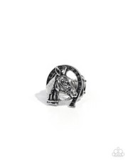 Paparazzi Noble Steed - Black - Black Rhinest...