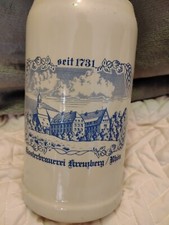 EUC! 1 L,Beer,Bier,Mug Stein with Handle,RASTAL,Germany.Klosterbrauerei Kreuzbg.