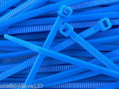 Cable Ties Blue 7.5'' Nylon Tie  Bundle Tie Zip Tie Cable Tie  100  Pack 