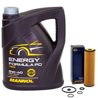 MotoröL Set 5W-40 5 Liter + ÖLfilter SH 4030 P FüR Mercedes Benz C-Klasse Coupe