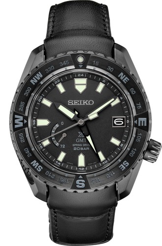 Seiko SNR027 Prospex LX Spring Drive GMT 200M Titanium Case Watch 45mm