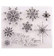 Clear Stamp  - Silicone - CHRISTMAS - Sentiment - Snowflakes - Star - Crafting
