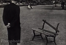 1962/72 Vintage ANDRE KERTESZ New York City Park Broken Bench Photo Art 11x14