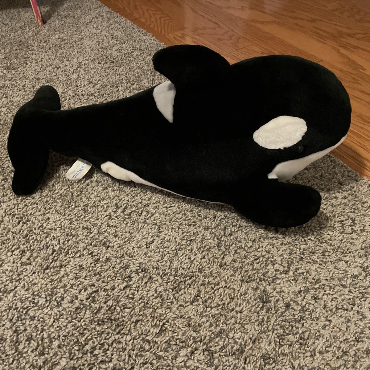BIG Shamu Plush Sea World Whale Large 21 Long Stuffed Animal Soft