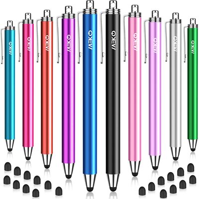 Stylus Pens for Touch Screens, 10 Pack Thin Rubber Tip Stylus Pens for Ipad Ipho