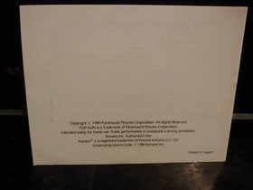 TOP GUN The Second Mission NES Nintendo Game Original 1989 Manual Booklet *ONLY*