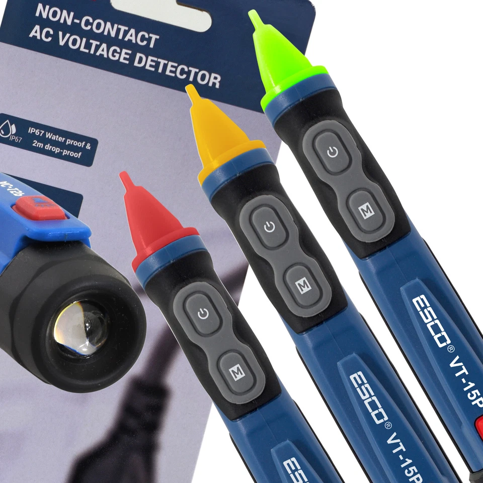 Berührungsloser Phasenprüfer Kontaktloser Spannungsprüfer LED-Taschenlampe 1000V - Bild 4 von 4