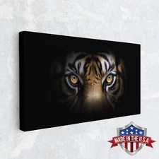 Eyes of the Abyss Tiger Canvas Print for Home Decor, Wall Decor Print Poster