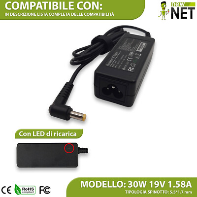 Caricabatterie Pc Universale Asus Alimentatore/Adattatore AC Per Netbook Dell Inspiron Mini Serie 10 (1012, 1018, 10v, 910, Ecc.) Caricatore Pc Asus Caricabatterie Pc Universale Asus Alimentatore/Adattatore AC Per Netbook Dell Inspiron Mini Serie 10 (1012, 1018, 10v, 910, Ecc.) Caricatore Pc Asus