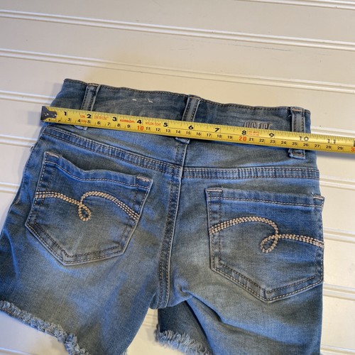 Justice Denim Jean Skort & Shorts Sz 7 - Distressed And Cut-Off Lot Of 2 EUC - Picture 6 of 9