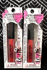 2pk IONI VIP SOIREE PINK GLOW RED SHIMMER LIP PLUMPING LIPGLOSS FULL LIP GLOSS