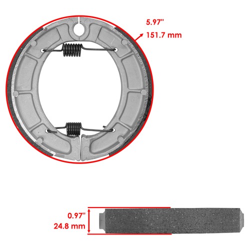 Brake Shoe for Yamaha Kodiak 400 YFM400 1999 Rear Brake Shoes Atv New - Picture 2 of 8