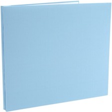 Fabric Scrapbook Album, postbound, 12" x 12", Light Blue by Colorbok