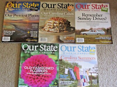 Our State~North Carolina~ 5 issues~ 2012 ~Jan. Feb. Mar. Apr. June~Smoke-free~PO