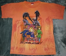 VTG YU-GI-OH T SHIRT ITS YOUR MOVE YOUTH LARGE-XL ANIME DRAGON RED EYES PRINT