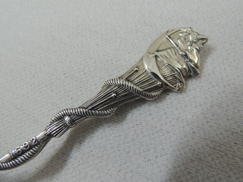 1990 Gorham Sterling Silver SALEM WITCH 100th Anniversary Souvenir Spoon 6” - Picture 2 of 7