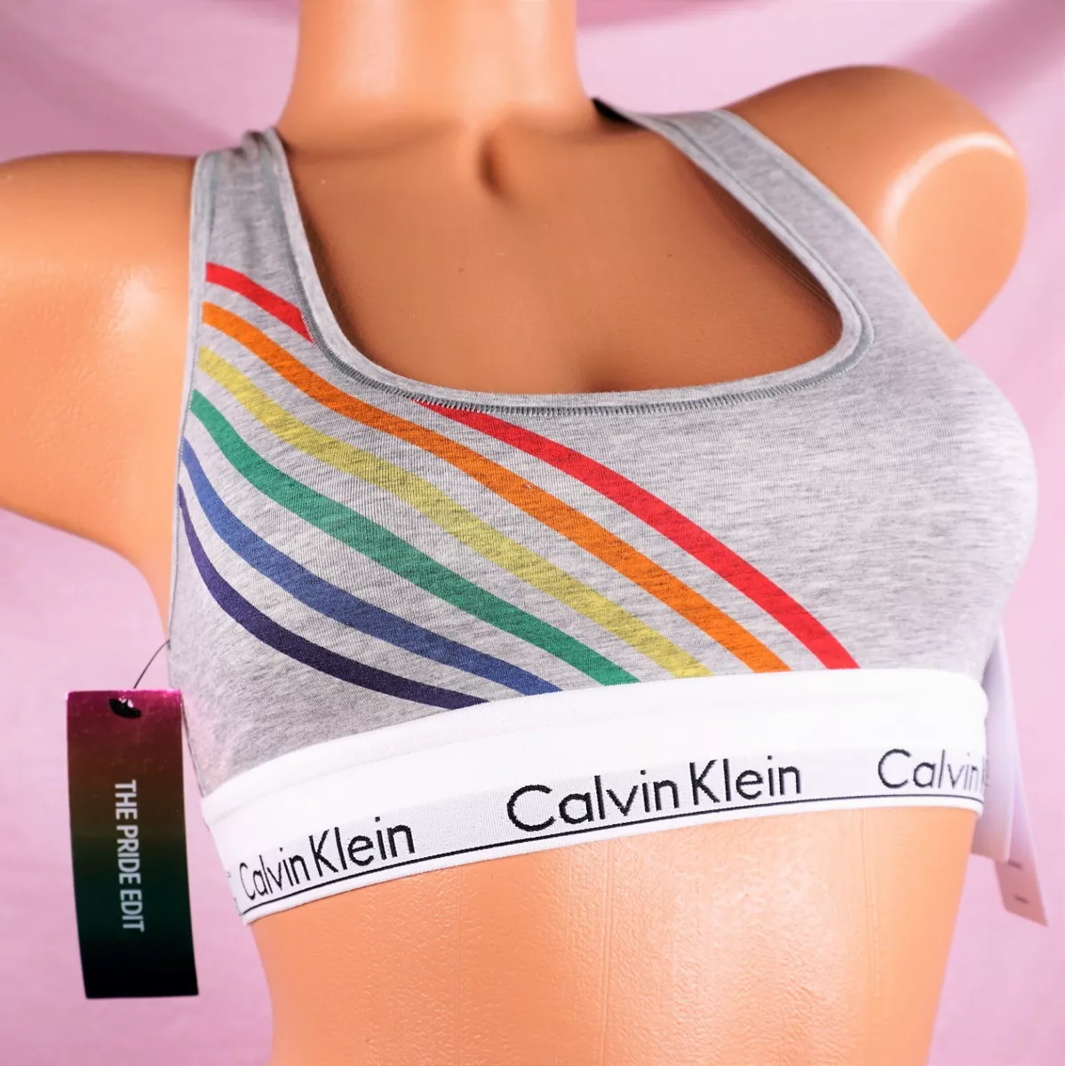 Racerback Soft Bra - Rainbow Pride Stripes