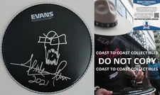 Frank Ferrer Gun N Roses drummer signed autographed 10'' Drumhead Beckett proof.