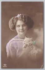 RPPC So Soft And Warm Woman Holding Kitten Cat EAS 8029 6 Schwerdtfeger